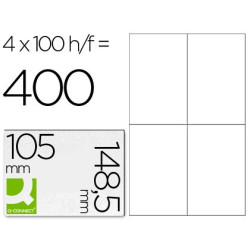 Caja de etiquetas adhesivas de 105 x 148,5 mm. 100 hojas