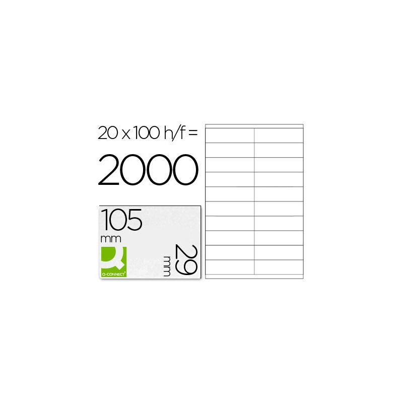 Caja de etiquetas adhesivas de 105 x 29 mm. 100 hojas
