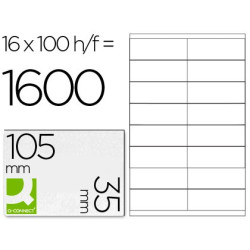Caja de etiquetas adhesivas de 105 x 35 mm. 100 hojas