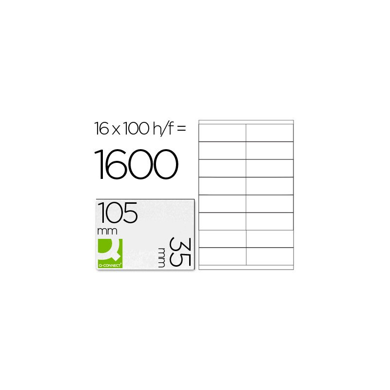 Caja de etiquetas adhesivas de 105 x 35 mm. 100 hojas