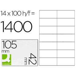Caja de etiquetas adhesivas de 105 x 42 mm. 100 hojas