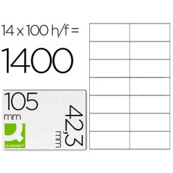 Caja de etiquetas adhesivas de 105 x 42,3 mm. 100 hojas