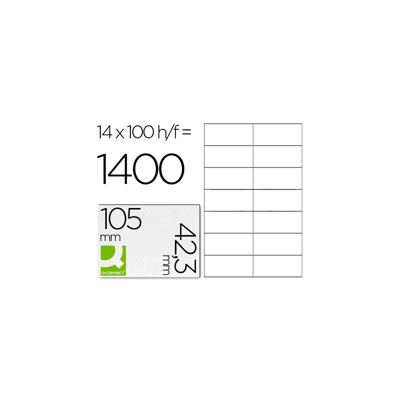 Caja de etiquetas adhesivas de 105 x 42,3 mm. 100 hojas