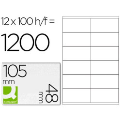 Caja de etiquetas adhesivas de 105 x 48 mm. 100 hojas