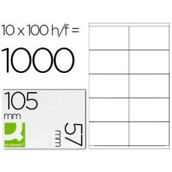 Caja de etiquetas adhesivas de 105 x 57 mm. 100 hojas