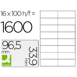 Caja de etiquetas adhesivas de 96,5 x 33,9 mm. 100 hojas