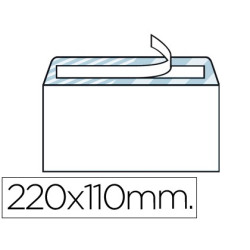   25 Sobres 110 x 220 mm. Blancos cierre Autodex
