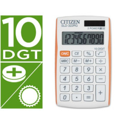 Calculadora de bolsillo Citizen SLD-322 blanca/naranja