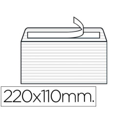 250 Sobres de 110 x 220 mm papel verjurado Blanco