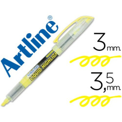Marcador fluorescente Artline con visor de tinta amarillo