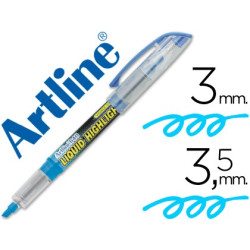 Marcador fluorescente Artline con visor de tinta azul