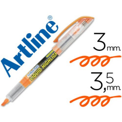 Marcador fluorescente Artline con visor de tinta naranja