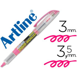 Marcador fluorescente Artline con visor de tinta rosa
