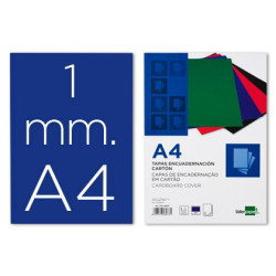 Paquete de 50 tapas A4 en cartón de 1 mm de grosor, color azul