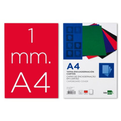 Paquete de 50 tapas A4 en cartón de 1 mm de grosor, color rojo