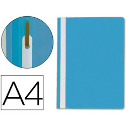 Dossiers con fastener y etiqueta para personalizar el lomo, color azul