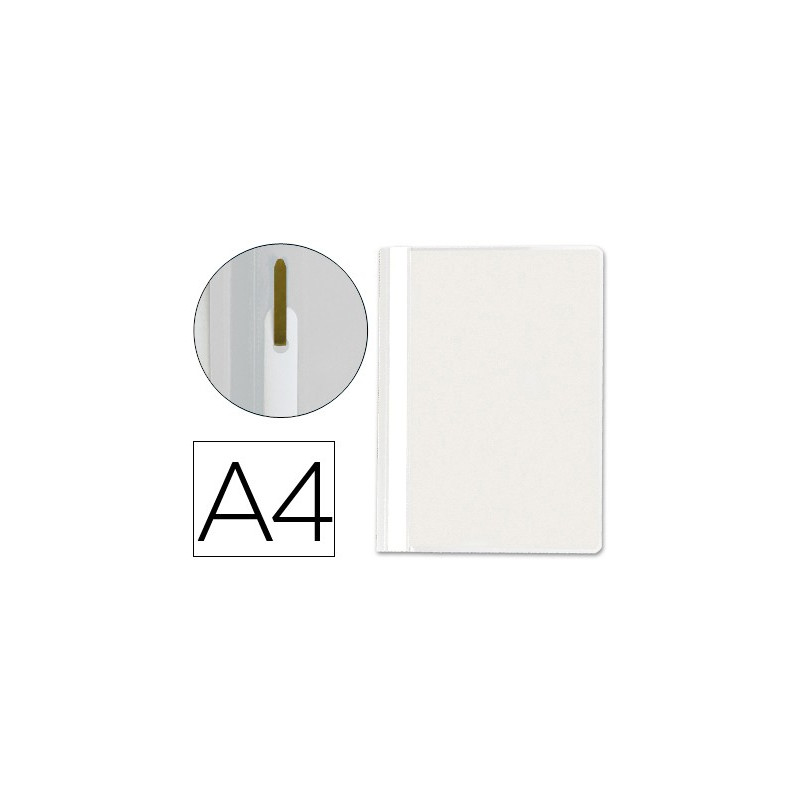 Dossiers con fastener y etiqueta para personalizar el lomo, color blanco