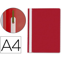 Dossiers con fastener y etiqueta para personalizar el lomo, color rojo