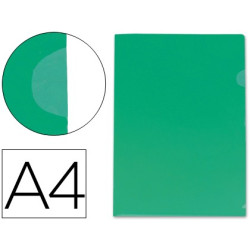 Dossier Din A4 con uñero en color verde translúcido