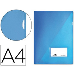 Dossiers con uñero y tarjetero A4 color azul