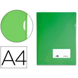 Dossiers con uñero y tarjetero A4 color verde