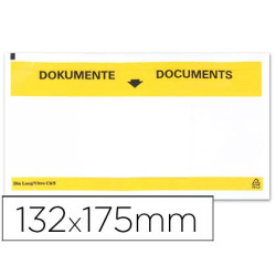 Paquete de 100 sobres autoadhesivos transparentes (165 x 122 mm)