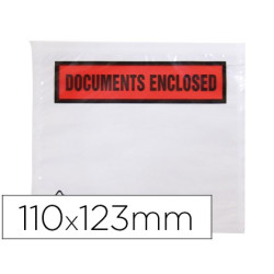 Paquete de 100 sobres autoadhesivos transparentes (113 x 100 mm)