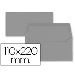 Sobres de color gris de 110 x 220 mm. 9 uds.