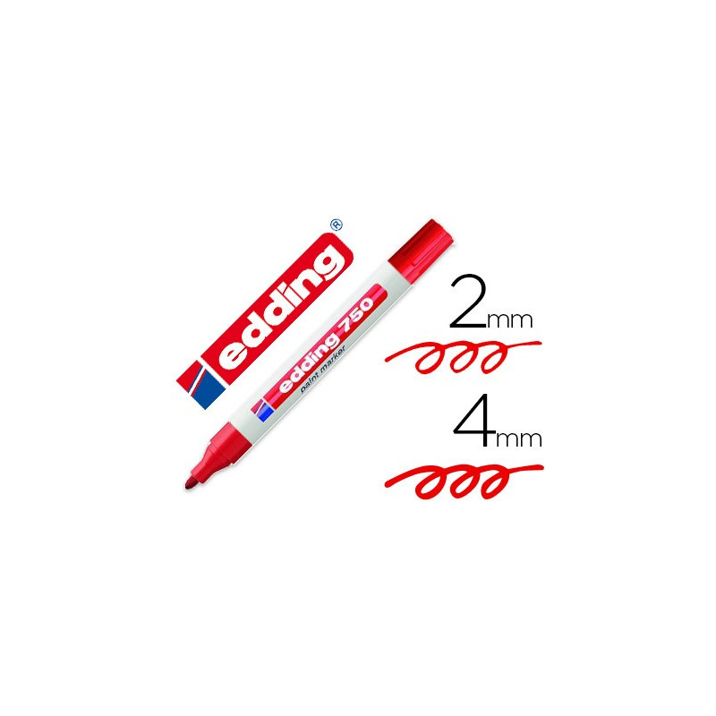 Marcador EDDING 750 tinta Rojo
