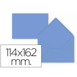 Sobres de color azul de 114 x 162 mm. 15 uds.