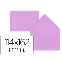 Sobres de color lila de 114 x 162 mm. 15 uds.