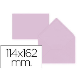 Sobres de color rosa de 114 x 162 mm. 15 uds.