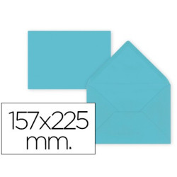 Sobres de color azul celeste de 157 x 225 mm. 9 uds.