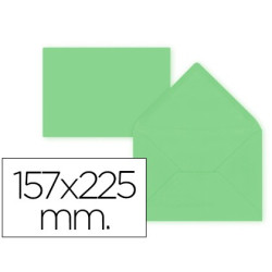 Sobres de color verde de 157 x 225 mm. 9 uds.
