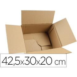 5 Cajas de cartón con fondo automontable de 425 X 300 X 200 mm.