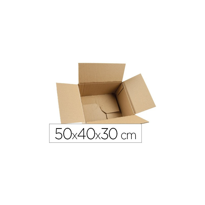 5 Cajas de cartón con fondo automontable de 500 X 400 X 300 mm.