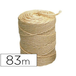 Rollo de 1/2 kg de cuerda sisal 3 cabos, color crudo