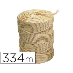 Rollo de 2 kg de cuerda sisal 3 cabos, color crudo