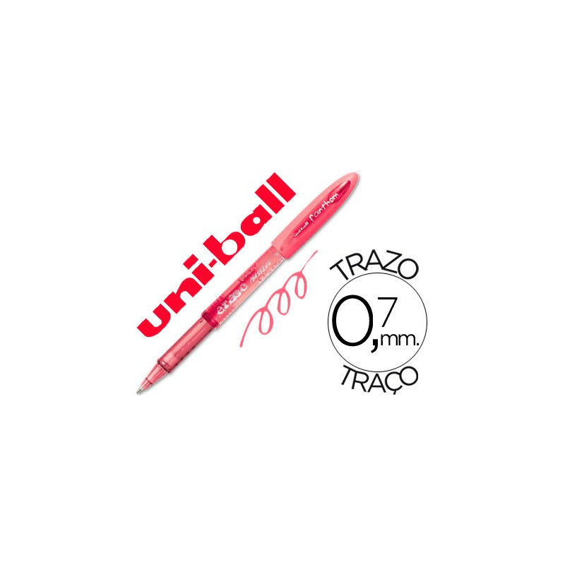 Bolígrafo borrable Uni-Ball Fanthom rosa