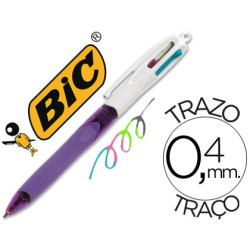 Boligrafo Bic 4 colores pastel