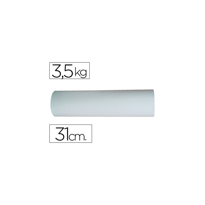 Bobina de papel blanco para portarollos de mostrador de 31 cm de ancho