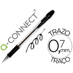 Bolígrafo Q-Connect cristal negro