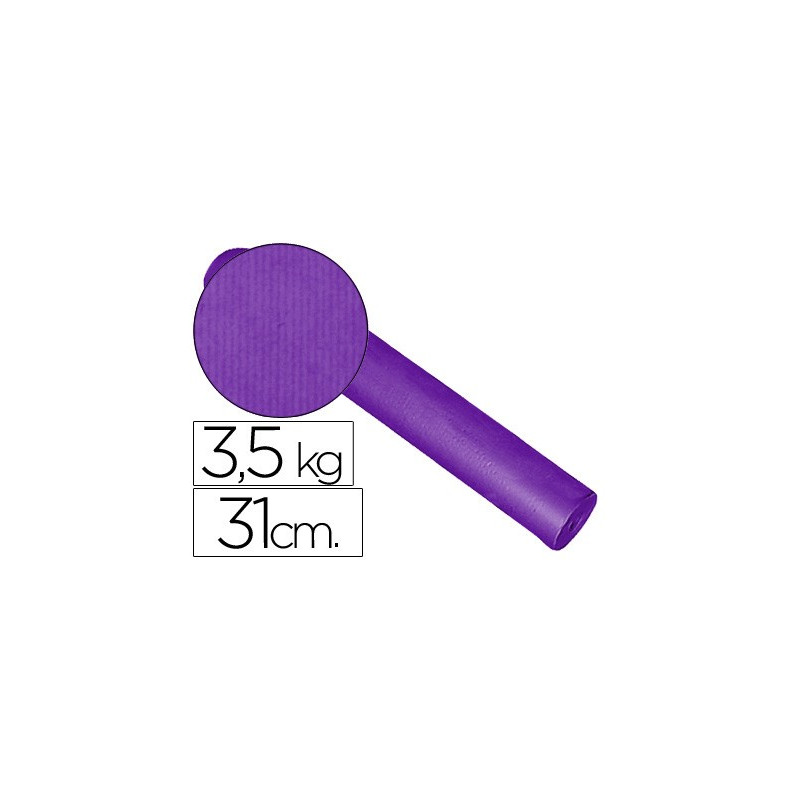 Bobina de papel lila para portarollos de mostrador de 31 cm de ancho