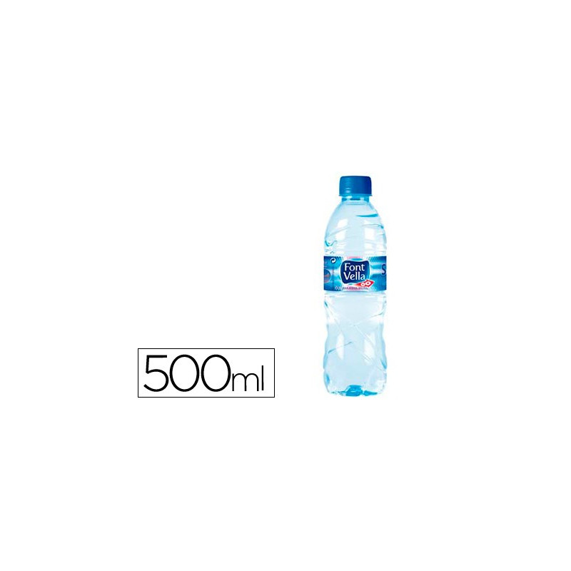 Agua mineral FONT VELLA botella de 0,5 litros (24 unds)