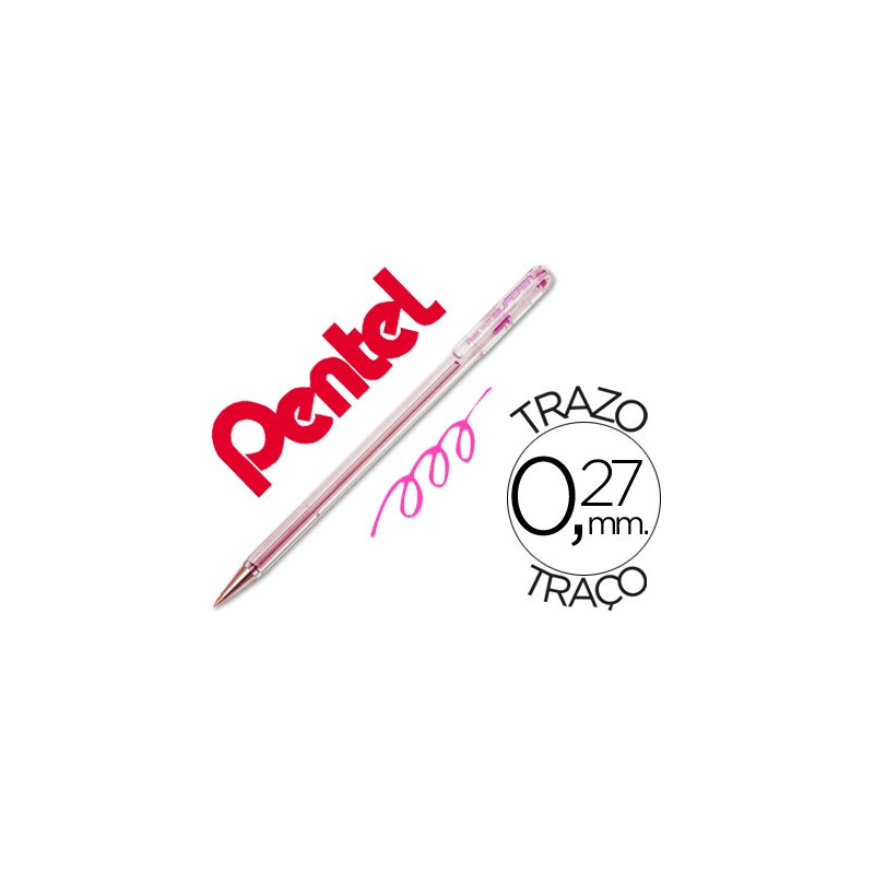 Bolígrafo BK-77 Pentel rosa