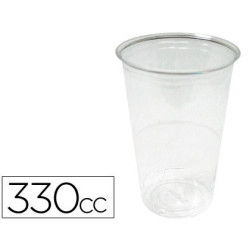 Paquete de 50 vasos transparentes para refrescos de 330 cl.