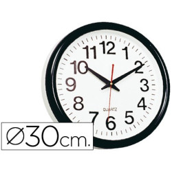 Reloj de pared de plastico diseño moderno en color negro