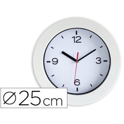 Reloj de pared de cuarzo analogico en color blanco