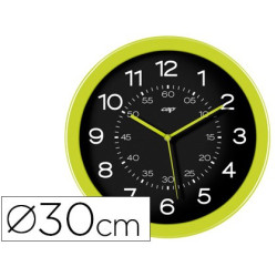 Reloj de pared analógico con un diseño muy chic en color verde