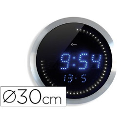 Reloj de pared LED, marca temperatura, hora y fecha